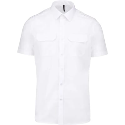 Kariban Herenpilootoverhemd korte mouwen K503 - White - XL
