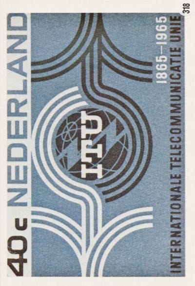 Briefkaart met afbeelding Telecommunicatie postzegel