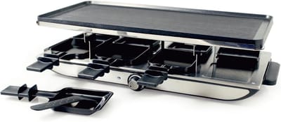 Aura® Gourmetstel 8 personen - Gourmetstellen - Gourmet - Zwart en Zilver -‎ 26cm x 51cm x 13cm
