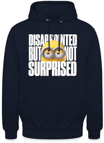 Minions Kevin Teleurgesteld Maar Niet Verrast Hoodie Unisex