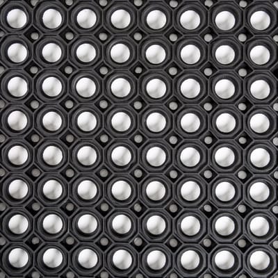 Rubbermat - Rubber op rol open bodem - 10,5 meter lang x 1meter breed (2.2cm dik) - werkplaatsmat - entreemat - schoonloopmat