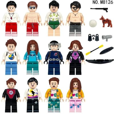 Campuspoppen, strandpoppen, toerpoppen, bouwstenen, humanoïde poppen, kinderspeelgoed, verjaardagscadeaus, stripfiguren.