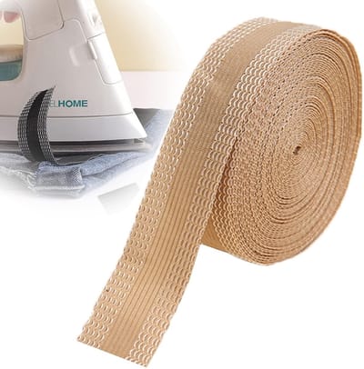 Zelfklevende Hem Tape voor Broeken - 10 Meter Kleding Strijkband, Universele Plakband voor Kleding, Vrije Snijders voor Korte Broeken (Beige)