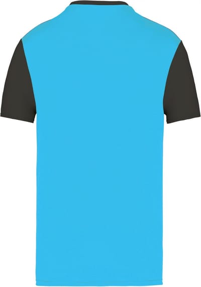 Tweekleurig herenshirt jersey met korte mouwen 'Proact' Turquoise/Dark Grey - S