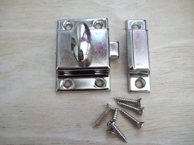 Duim Draai Grendel - Vangslot Kast - Kastdeur Sluiten - Eenvoudige Installatie - 55 mm - Chroom