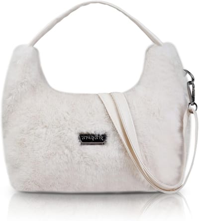 Trendy pluche schoudertas voor dames, veelzijdige handtas met rits, crossbody tas met afneembare schouderriem voor reizen en dagelijks gebruik