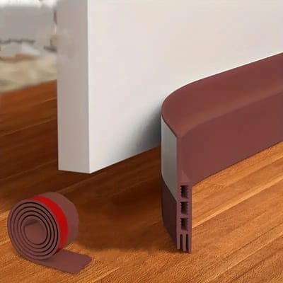 Nivard Tochtstrip - Tochthond - Windstopper - Deurborstel - Tochtband - Tochtstopper - Tochtkussen - Kussen Voor Deur - Draft Stopper - Bruin