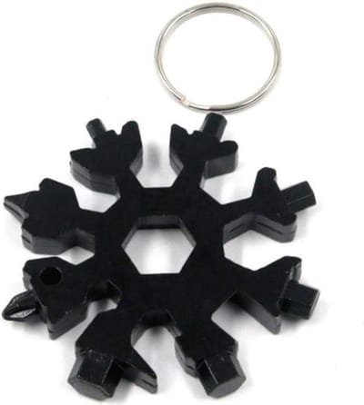 *** Multifunctionele 18-in-1 Sneeuwvlok Multitool - Ideaal voor Ringsleutel, Inbussleutel, Schroevendraaier en meer! - Inclusief Flesopener, Mesje en Snowflake - van Heble® ***