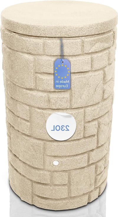 Regenton - Waterton Watertank - Tuin Bewateren - Steenfontein Look - 230 liter - Zand