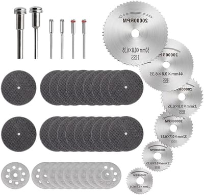 Set van 42 Mini Diamant Cirkelzaagbladen met 6 Mandrels - Geschikt voor Hout, Plastic, Glas en Metaalbewerking