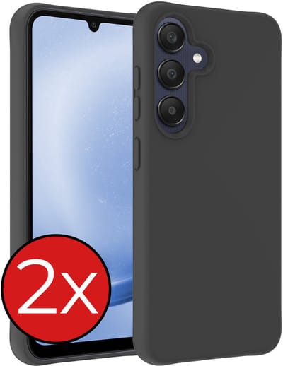 Hoesje - 2 Stuks - Geschikt voor Samsung Galaxy A26 - Sterk & Shockproof - Telefoonhoes - Back Cover - Case Siliconen - Telefoon Hoes - Zwart
