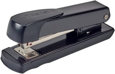 Halve Strip Nietmachine voor 20 Vellen - Metalen Lichaam, Geschikt voor 24/6 en 26/6 Nietjes, Zwart