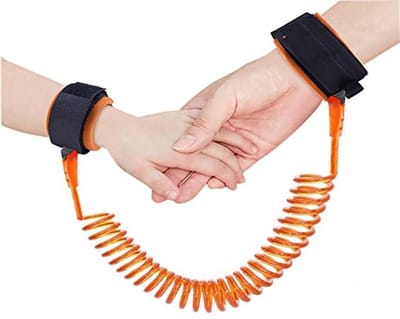 Anti-verlies Polsband voor Kinderen - Veiligheidsriem voor Peuters en Kleuters - 1,5m Lange Looplijn in Oranje