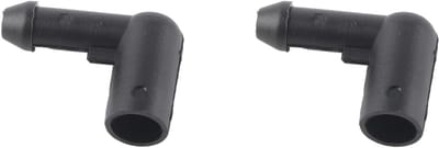 Ruitensproeierslang Connector - Slang Koppeling - Auto Onderhoud - Duurzaam ABS Materiaal - 2 Stuks - Zwart