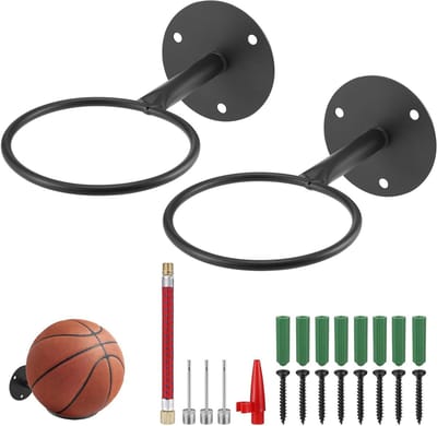 Stevige Wandballenhouders voor Voetbal, Basketbal en Volleybal - Multifunctionele Ballenstandaard met Schroeven en Montagekit