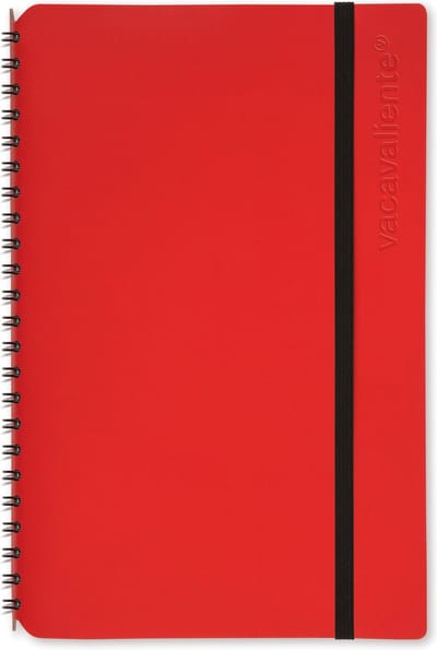 Vacavaliente - Notitieboek A5 - Gerecycled Leer - Rood