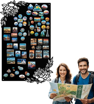Anwicar Rechthoekige Magneet Bord - Magnetisch memobord - Magnetisch prikbord - 50x80 cm - Zwart