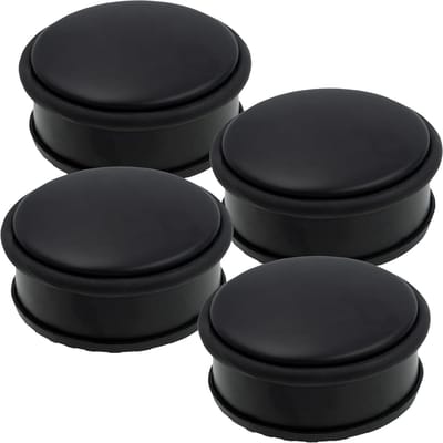 Deurstoppers Set - Deurhouders - Deuren Open Houden - Zwaar Massief Staal - 4 Stuks - Zwart