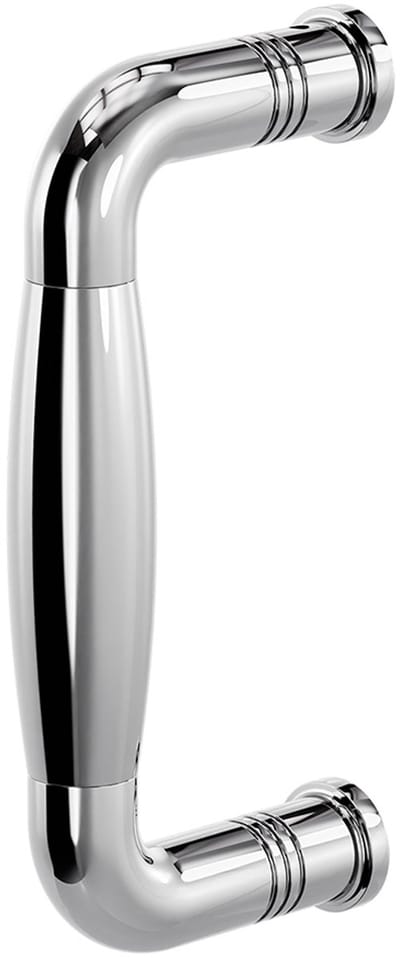 Deurgreep - RVS gepolijst - RVS - GPF - Binnendeur - GPF4919.49A gebogen 130x60/114mm RVS gepolijst