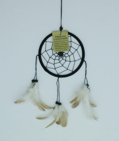 Dromenvanger / Dreamcatcher Ø12cm zonder kleintjes  - zwart