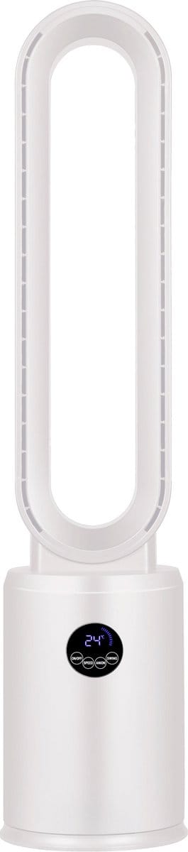 A-Flow Bladeless Fan Silence Wit - 2EKANSARTIKEL MET GARANTIE- Bladloze ventilator - 24 windstanden - Zelfdraaiend - Anion luchtreiniger