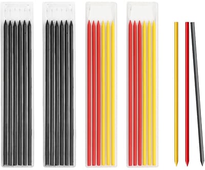 Dailygoods- Potloodvullingen 2,8 mm - 24 Stuks - HB Vullingen - Duurzaam - Markeringsgereedschap - Houtbewerking - Hoge hardheid - Markeerstiften