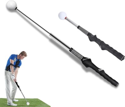 Golf Swing Trainer - Retractable Swing Training Aid voor Links- en Rechtshandigen - Ideaal voor Warm-Up en Verbetering van Golftechniek, Perfect Cadeau voor Mannen en Vrouwen