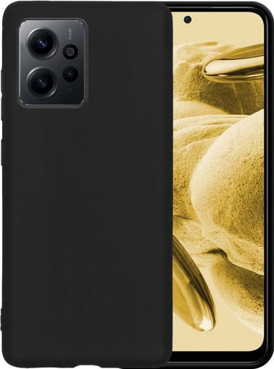Hoesje - Geschikt voor Xiaomi Redmi Note 12 4G - Sterk & Shockproof - Hoes Cover - Siliconen Case - Telefoonhoesjes - Zwart