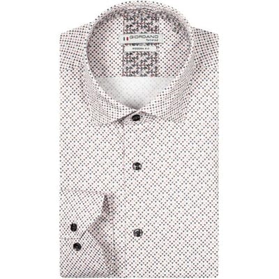 Giordano Overhemd Maggiore Fancy Mini Pattern Rood-Multi / male