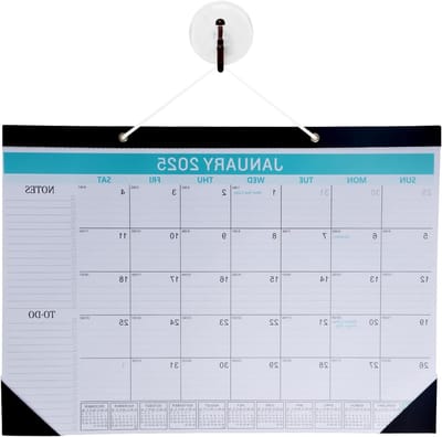 Wandkalender 2025-2026 - Grote 18 Maanden Planner voor Familiekantoor - Maandkalender Januari 2025 tot Juni 2026 - Zakelijke Kalender 432 x 305 cm met Stippellijn Scheuren en Hoekbeschermer