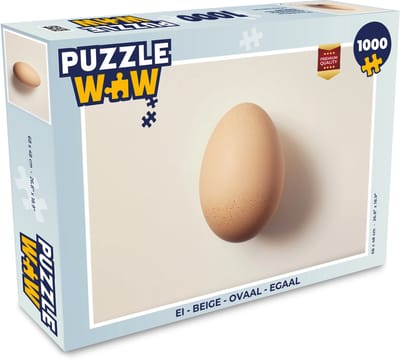 Puzzel Ei - Beige - Ovaal - Egaal - Legpuzzel - Puzzel 1000 stukjes volwassenen
