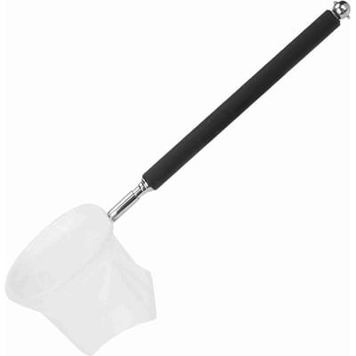 Mini poteau de filet de pêche réglable pour Aquarium, crevettes, extensible de 20 à 57.5cm(Rond noir) Black