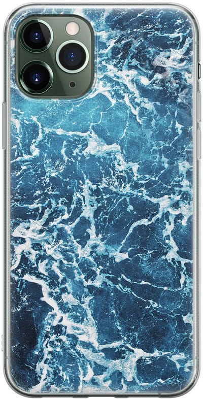 Leuke Telefoonhoesjes - Hoesje geschikt voor iPhone 11 Pro Max - Oceaan - Soft case - TPU - Natuur - Blauw