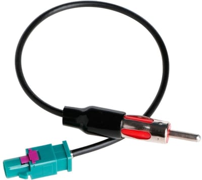 Dailygoody - Audio-antenne-adapter - Autoradio aansluiting - Universeel - Zwart - Stereo FM en AM radio - Geschikt voor voertuigen - 28,5 cm