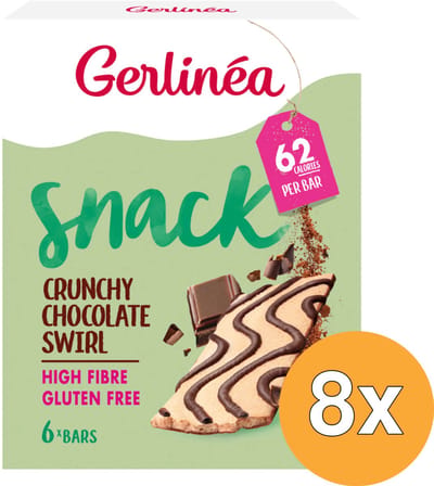 Gerlinéa - Tussendoortje - Snack reep - Choco Swirl - 8 x 78 gr