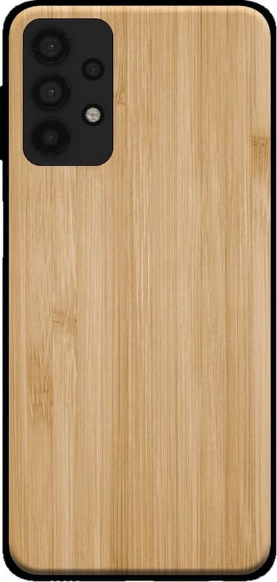 Smartphonica Telefoonhoesje voor Samsung Galaxy A32 5G met houten look - backcover bamboo kunsthout hoesje - Bruin geschikt voor Samsung Galaxy A32 5G