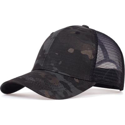 Mesh Zomer Zon Hoeden Petten Voor Mannen Vrouwen Verstelbare Baseballpet Mannen Trucker Hoeden Camouflage Jungle Tactische Hoeden gray