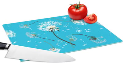 Glazen Snijplank - 28x20 - Design - Plant - Paardenbloem - Snijplanken Glas