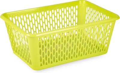 Plasticforte opbergmand/kastmandje - 13 liter - groen - kunststof - 26 x 37 x 14 cm