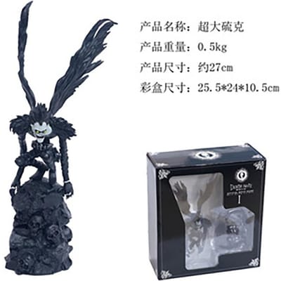 28CM Anime Figuur DEATH NOTE Ryuk Yagami Light MisaMisa PVC Staand Model Houding Kinderen Verzameling Cadeau Ornamenten Beeldhouwwerk With box gray