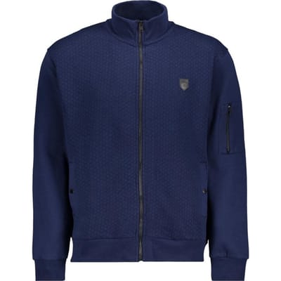 Jack & Jones - Maat M - Vest Jprbluwills Sweat Zip High Neck Pegaent Blue Mannen