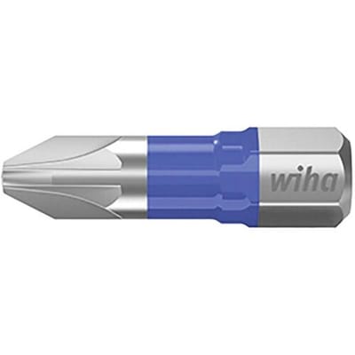 Wiha 41602 Kruis-bit Aandrijving: 1/4 (6,3 mm) Uitvoering: Kruiskop Pozidriv PZ 2 25 mm