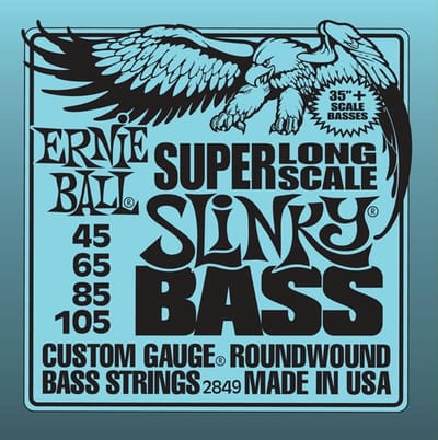 Ernie Ball Slinky Nickel Wound Bass - Basgitaarsnaren - Slinky Super Long Scale - 45-105 - Basgitaar