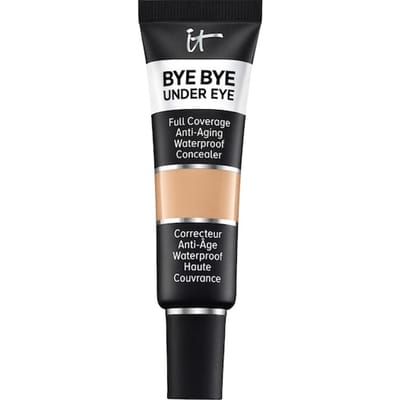 IT Cosmetics Bye Bye Under Eye Concealer - 24U Gepigmenteerde Dekking - Geformuleerd met Peptiden, Collageen, Hyaluronzuur en Vitamine E - Volledig Dekkend & Anti-Aging - Medium Bronze 25.5 - 12ml