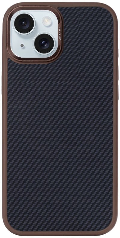 Rixus Mag Carbon With MagSafe For Apple iPhone 14 Brown