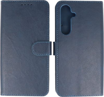 Hoesje Geschikt voor Samsung Galaxy S24 Plus - S25 Plus Book Case Telefoonhoesje - Kaarthouder Portemonnee Hoesje - Wallet Cases - Navy