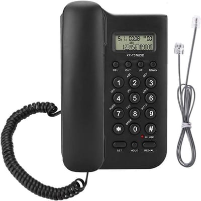 Dailygoods- Vaste Telefoon Eenvoudig te Installeren - Desktop/Wandtelefoon - Dual FSK/DTMF-systeem - Energiezuinig - 30 Oproepgroepen - Milieuvriendelijk