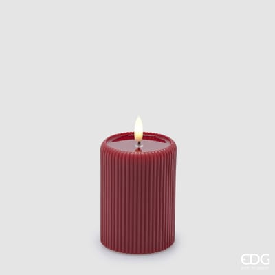 EDG Enzo De Gasperi Led kaars Lounge Candle Moccolo H 10 D 7.5 Rood