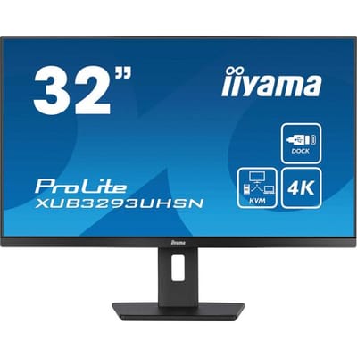 iiyama ProLite XUB3293UHSN-B5 - 32 inch - 4K - IPS - USB-Hub (2x) - Verstelbaar - USB-C Dock