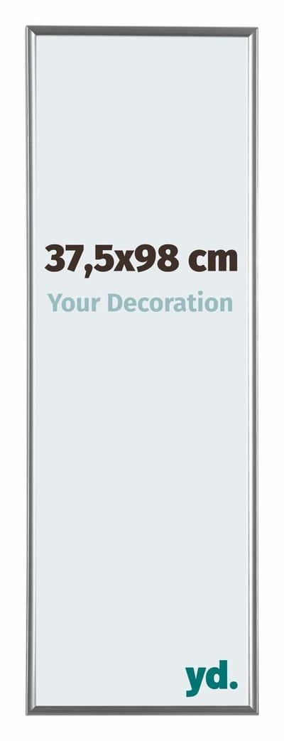 Your Decoration - Fotolijst 37,5x98 cm - Kunststof - Zilver Hoogglans - Evry